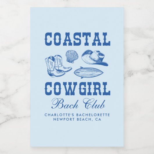Cowgirl Bachelorette Weekend Weinetikett (Einzelnes Label)