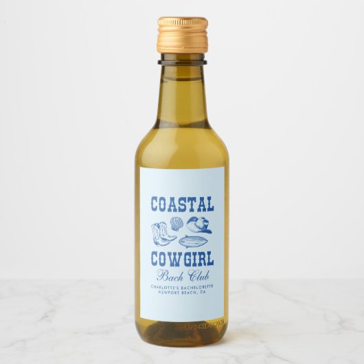 Cowgirl Bachelorette Weekend Weinetikett (Vorderseite)