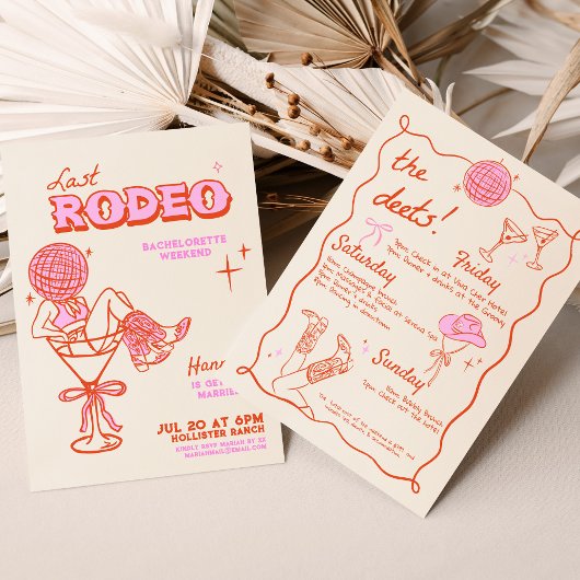 Cowgirl Bachelorette Western Beach Party Einladung