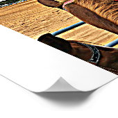 Cowgirl Barrel Racer Motivierend Zitatposter Poster (Ecke)