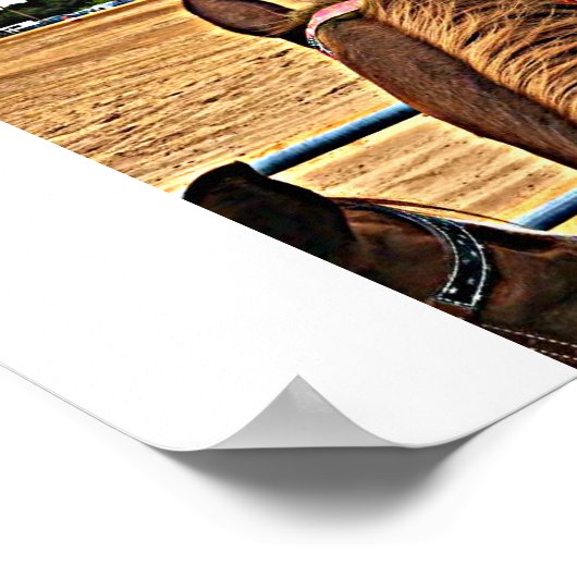 Cowgirl Barrel Racer Motivierend Zitatposter Poster (Ecke)