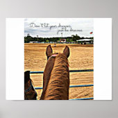 Cowgirl Barrel Racer Motivierend Zitatposter Poster (Vorne)