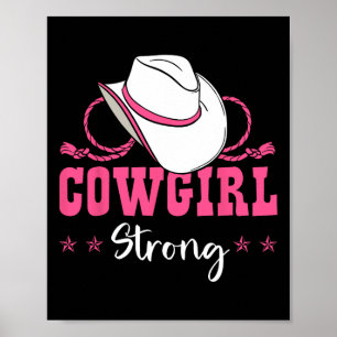 Cowgirl Barrel Racing Roping Reitstrecke Poster