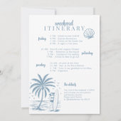 Cowgirl Beach Bachelorette Wochenende Einladung (Rückseite)