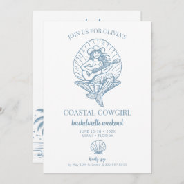 Cowgirl Beach Bachelorette Wochenende Einladung