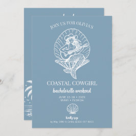 Cowgirl Beach Bachelorette Wochenende Einladung