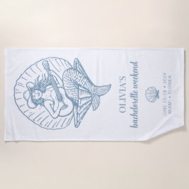 Cowgirl Beach Bachelorette Wochenende Strandtuch