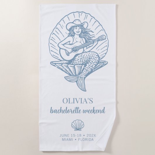 Cowgirl Beach Bachelorette Wochenende Strandtuch (Vorderseite)