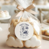 Cowgirl Beach Club Bachelorette Runder Aufkleber