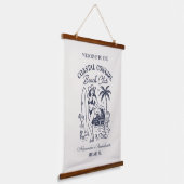 Cowgirl Beach Club Bachelorette Wandteppich Mit Holzrahmen (Gewinkelt)