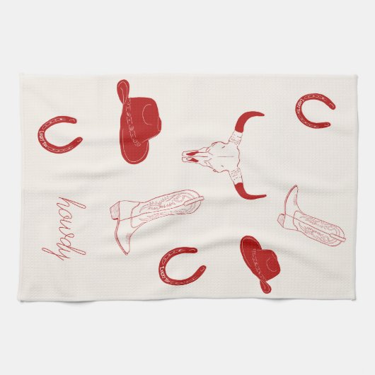 Cowgirl Beach Geschirrtuch (Horizontal)