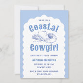 Cowgirl Beach Wavy Junggeselinnen-Abschied Einladung (Vorderseite)