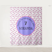 Cowgirl Birthday Banner Wandteppich (Vorderseite)