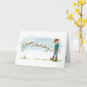 Cowgirl Birthday Card Karte (Gelbe Blume)
