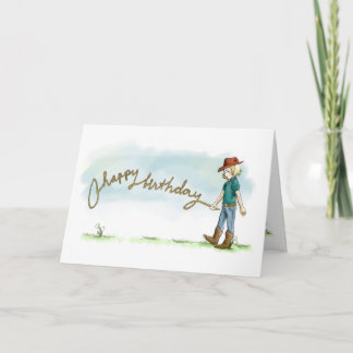 Cowgirl Birthday Card Karte