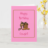 Cowgirl Birthday Card Karte (Gelbe Blume)
