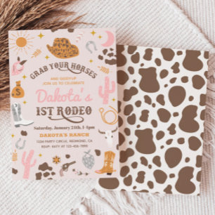 Cowgirl Birthday Einladung 1. Rodeo - Einladung