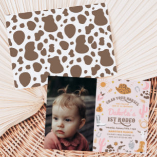 Cowgirl Birthday Einladung   1. Rodeo - Einladung