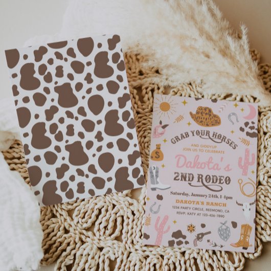 Cowgirl Birthday Einladung | 2. Rodeo - Einladung