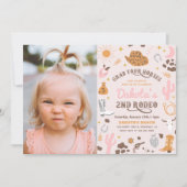 Cowgirl Birthday Einladung | 2. Rodeo - Einladung (Vorderseite)
