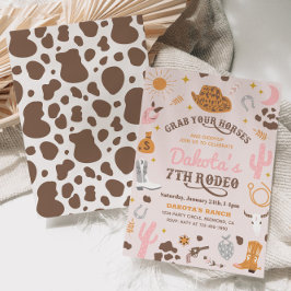 Cowgirl Birthday Einladung | 7. Rodeo - Einladung