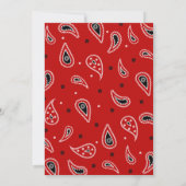 Cowgirl Birthday Einladung / Western / Glitzer (Rückseite)