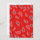 Cowgirl Birthday Einladung / Western / Glitzer (Rückseite)