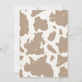 Cowgirl Birthday Einladung / Western Themed (Rückseite)