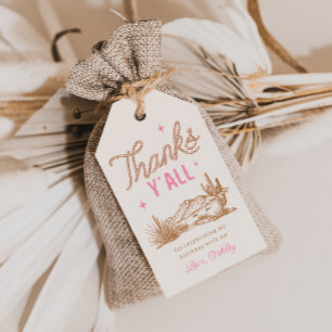 Cowgirl Birthday Favor Tags Geschenkanhänger
