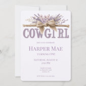 Cowgirl Birthday Invitation | Farm Theme Einladung (Vorderseite)