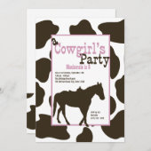 Cowgirl Birthday Party Einladung (Vorne/Hinten)