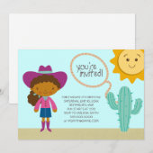 Cowgirl Birthday Party Einladungen (Vorne/Hinten)