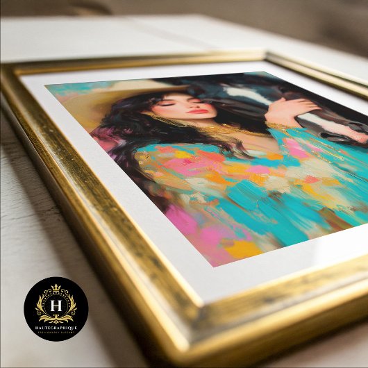 Cowgirl & Black Stallion Decoupage Seidenpapier