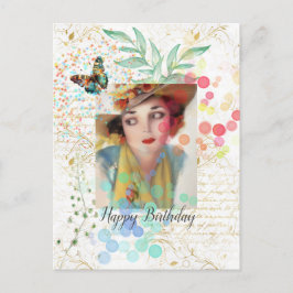 Cowgirl Blossom Birthday Postkarte