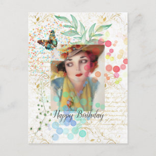 Cowgirl Blossom Birthday Postkarte