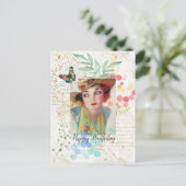 Cowgirl Blossom Birthday Postkarte (Stehend Vorderseite)