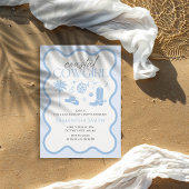 Cowgirl Blue Bachelorette Weekend Details Einladung