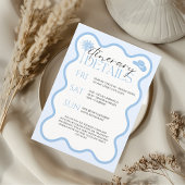 Cowgirl Blue Bachelorette Weekend Details Einladung