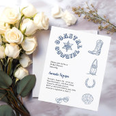 Cowgirl Blue Bridal Dusche Einladung