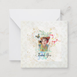 Cowgirl blüte Art Deco Mitteilungskarte