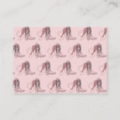 Cowgirl Book for Baby Girl Shower Begleitkarte (Rückseite)