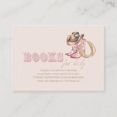 Cowgirl Book for Baby Girl Shower Begleitkarte (Vorderseite)