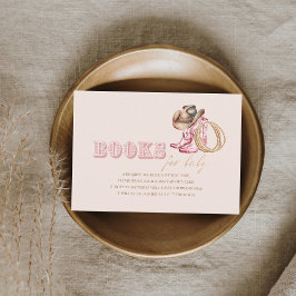 Cowgirl Book for Baby Girl Shower Begleitkarte