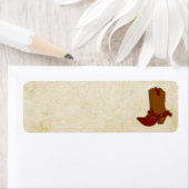 Cowgirl Boot Address Label (Insitu)