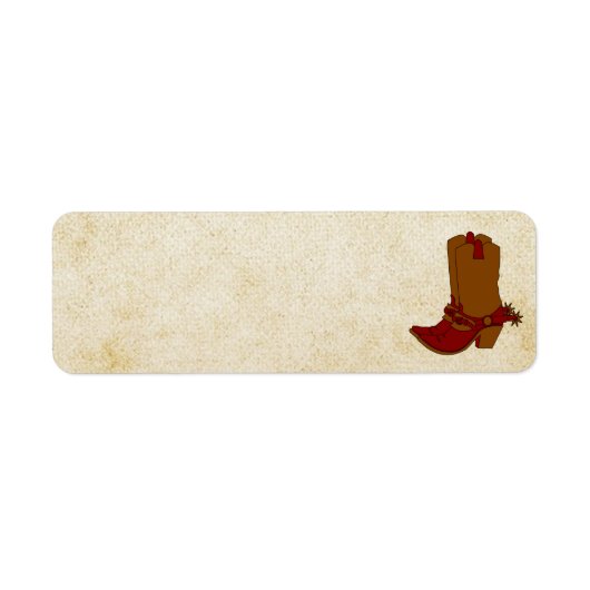 Cowgirl Boot Address Label (Vorne)