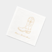 Cowgirl Boot Coquette Bow Gold Stamps Servietten Mit Folie (Links)