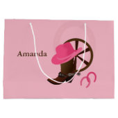 Cowgirl Boot Design LGB Große Geschenktüte (Rückseite)