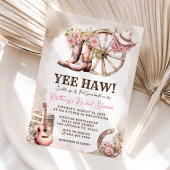 Cowgirl Boot Floral Western Brautparty Einladung