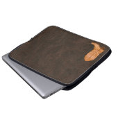 Cowgirl Boot on Western Style Imitate Tooled Leath Laptopschutzhülle (Vorne Knopf)
