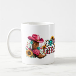 Cowgirl Boot und Hat Personalisiert Kaffeetasse